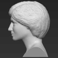 Princess Diana bust 3D printing ready stl obj formats - Thumbnail 4