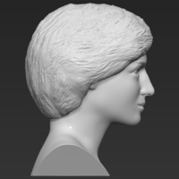 Princess Diana bust 3D printing ready stl obj formats - Thumbnail 8