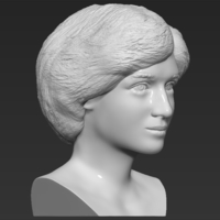 Princess Diana bust 3D printing ready stl obj formats - Thumbnail 9
