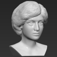 Princess Diana bust 3D printing ready stl obj formats - Thumbnail 10