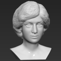 Princess Diana bust 3D printing ready stl obj formats - Thumbnail 11