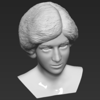 Princess Diana bust 3D printing ready stl obj formats - Thumbnail 12