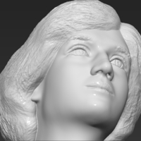 Princess Diana bust 3D printing ready stl obj formats - Thumbnail 15