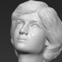 Princess Diana bust 3D printing ready stl obj formats - Thumbnail 16