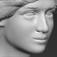 Princess Diana bust 3D printing ready stl obj formats - Thumbnail 17