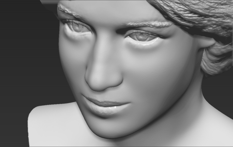 Princess Diana bust 3D printing ready stl obj formats 3D Print 273441
