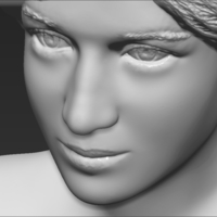Princess Diana bust 3D printing ready stl obj formats - Thumbnail 19