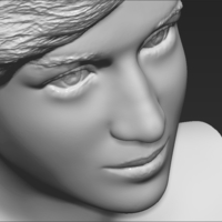 Princess Diana bust 3D printing ready stl obj formats - Thumbnail 20