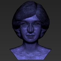 Princess Diana bust 3D printing ready stl obj formats - Thumbnail 23