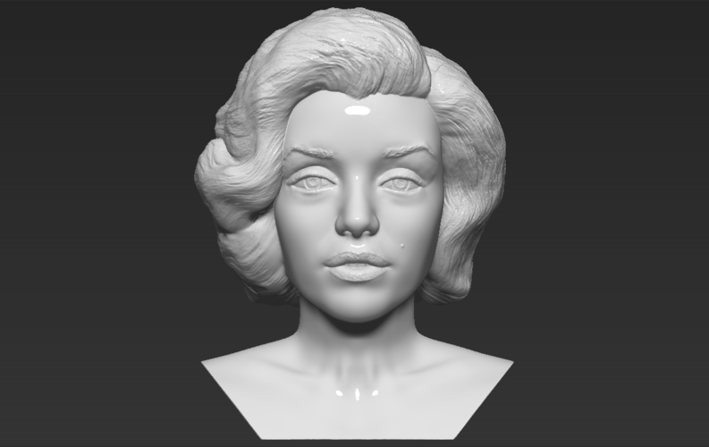 Marilyn Monroe bust 3D printing ready stl obj formats