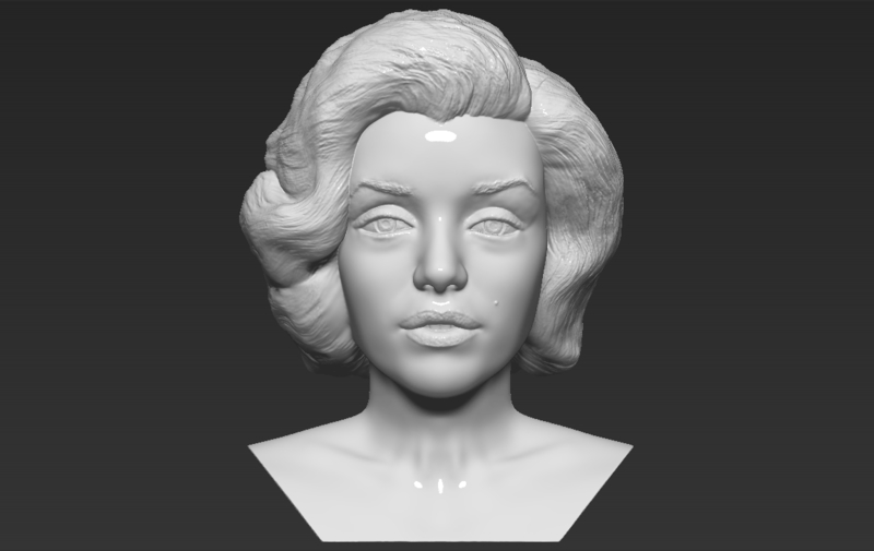 Marilyn Monroe bust 3D printing ready stl obj formats