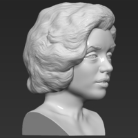 Marilyn Monroe bust 3D printing ready stl obj formats - Thumbnail 7