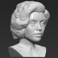Marilyn Monroe bust 3D printing ready stl obj formats - Thumbnail 8