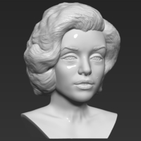 Marilyn Monroe bust 3D printing ready stl obj formats - Thumbnail 9