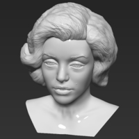 Marilyn Monroe bust 3D printing ready stl obj formats - Thumbnail 11