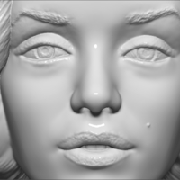 Marilyn Monroe bust 3D printing ready stl obj formats - Thumbnail 13
