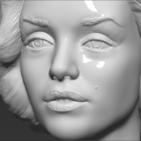Marilyn Monroe bust 3D printing ready stl obj formats - Thumbnail 14