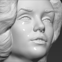 Marilyn Monroe bust 3D printing ready stl obj formats - Thumbnail 17
