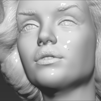 Marilyn Monroe bust 3D printing ready stl obj formats - Thumbnail 18