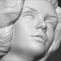 Marilyn Monroe bust 3D printing ready stl obj formats - Thumbnail 19