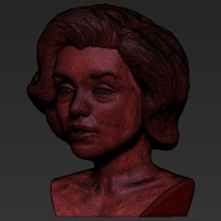 Marilyn Monroe bust 3D printing ready stl obj formats - Thumbnail 23