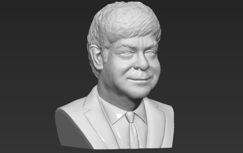 Elton John bust 3D printing ready stl obj 3D Print 273498