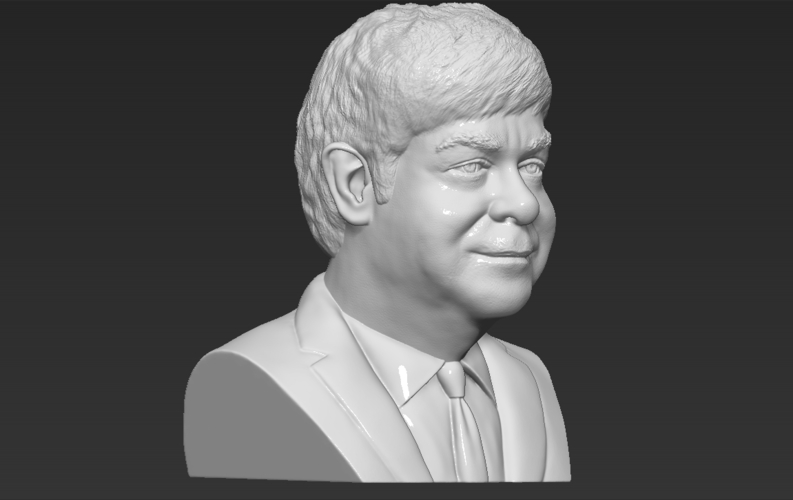 Elton John bust 3D printing ready stl obj 3D Print 273499