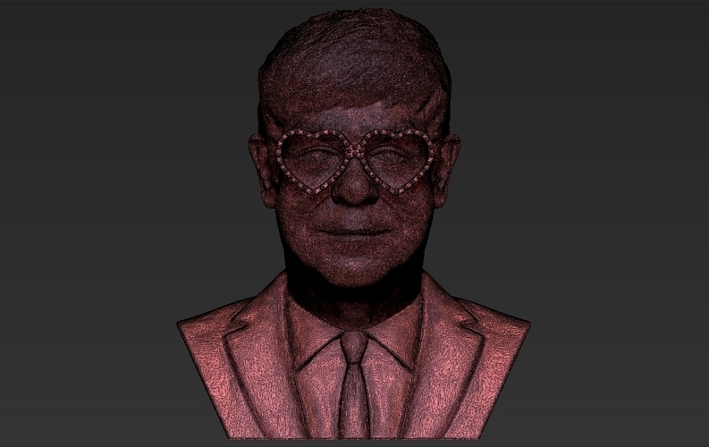 Elton John bust 3D printing ready stl obj 3D Print 273510