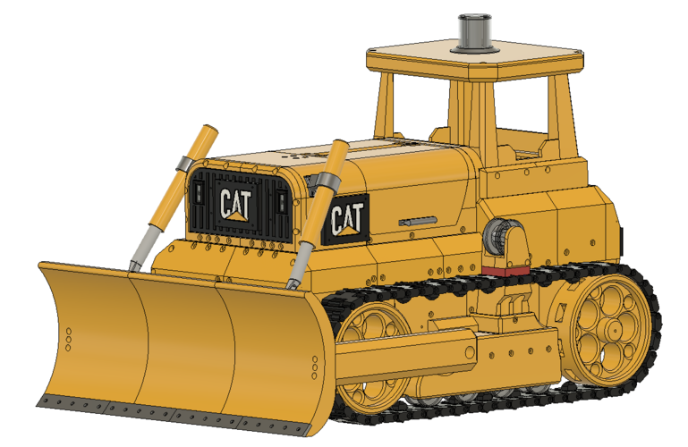 Caterpillar Bulldozer, RC  3D Print 273582