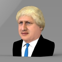 Boris Johnson bust ready for full color 3D printing - Thumbnail 3