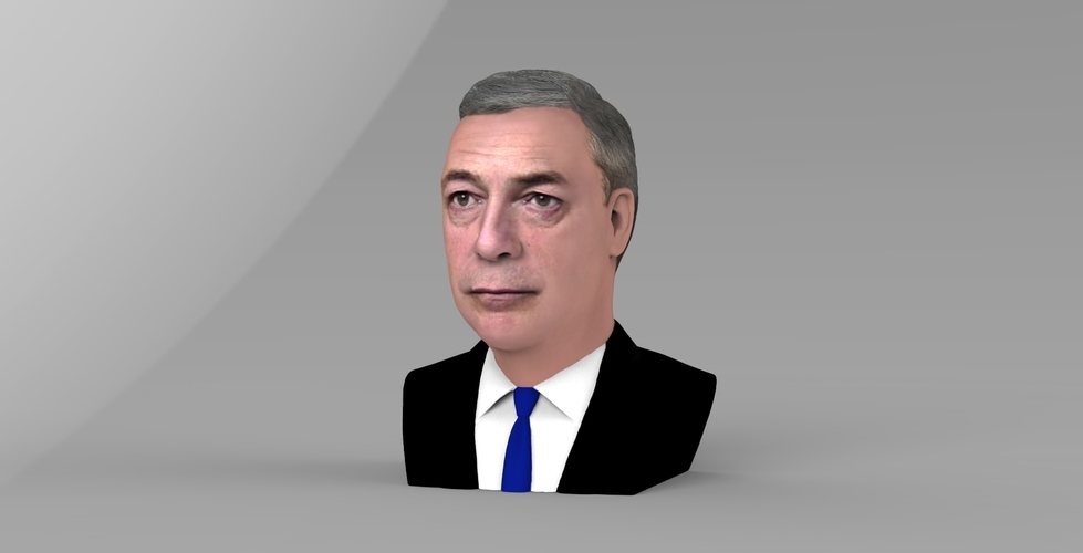 Nigel Farage bust ready for full color 3D printing 3D Print 273653