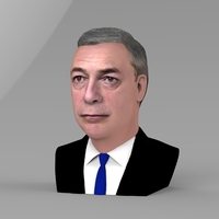 Nigel Farage bust ready for full color 3D printing - Thumbnail 2