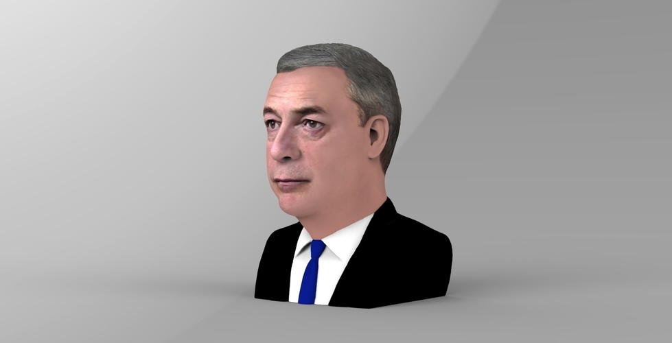 Nigel Farage bust ready for full color 3D printing 3D Print 273654