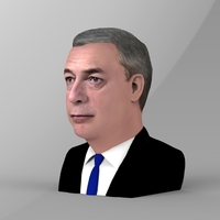Nigel Farage bust ready for full color 3D printing - Thumbnail 3