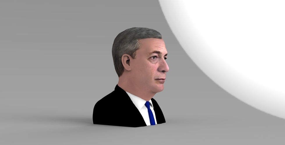 Nigel Farage bust ready for full color 3D printing 3D Print 273656