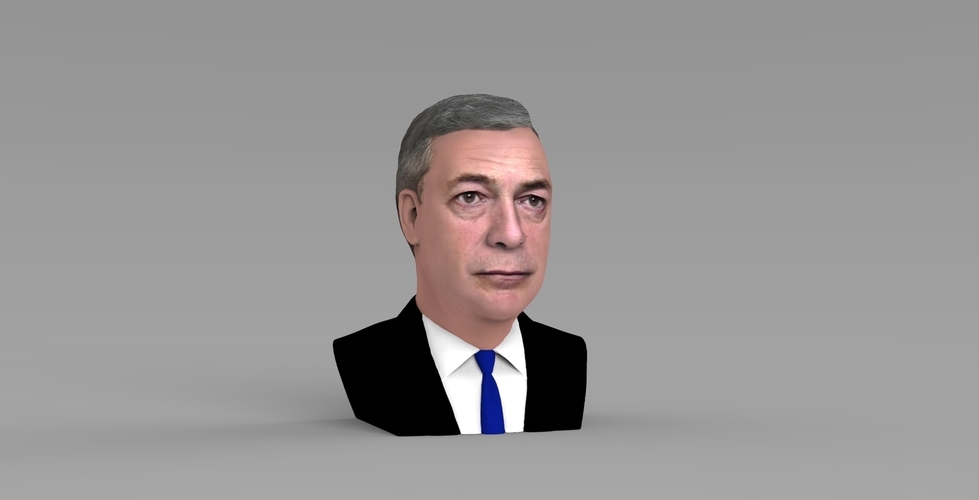 Nigel Farage bust ready for full color 3D printing 3D Print 273657