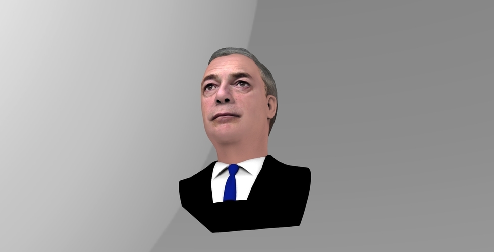 Nigel Farage bust ready for full color 3D printing 3D Print 273658