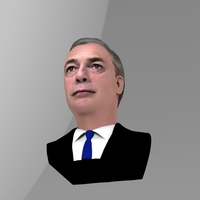 Nigel Farage bust ready for full color 3D printing - Thumbnail 7