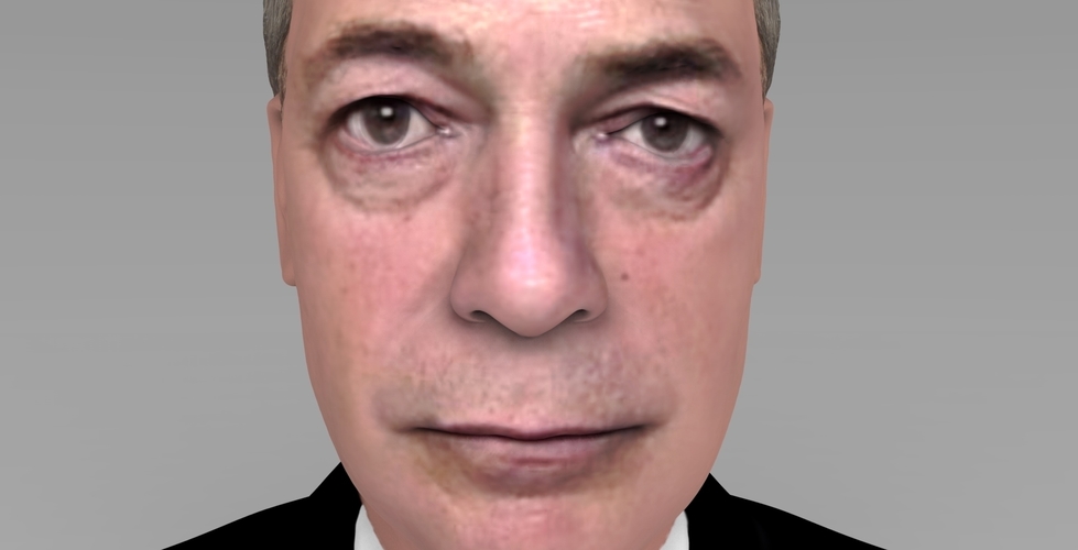 Nigel Farage bust ready for full color 3D printing 3D Print 273659