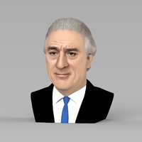 Robert De Niro bust ready for full color 3D printing - Thumbnail 2