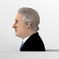 Robert De Niro bust ready for full color 3D printing - Thumbnail 4