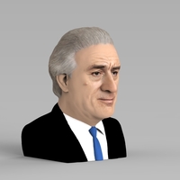 Robert De Niro bust ready for full color 3D printing - Thumbnail 7