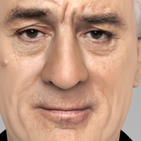 Robert De Niro bust ready for full color 3D printing - Thumbnail 8