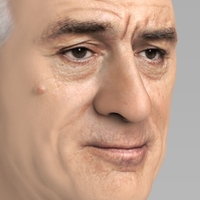 Robert De Niro bust ready for full color 3D printing - Thumbnail 9