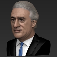 Robert De Niro bust ready for full color 3D printing - Thumbnail 11