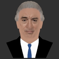 Robert De Niro bust ready for full color 3D printing - Thumbnail 12