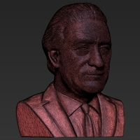 Robert De Niro bust ready for full color 3D printing - Thumbnail 23