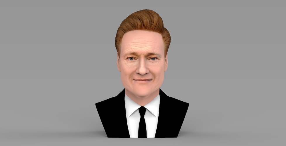 Conan OBrien bust ready for full color 3D printing