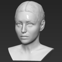 Monica Bellucci bust 3D printing ready stl obj formats - Thumbnail 2