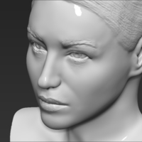 Monica Bellucci bust 3D printing ready stl obj formats - Thumbnail 18
